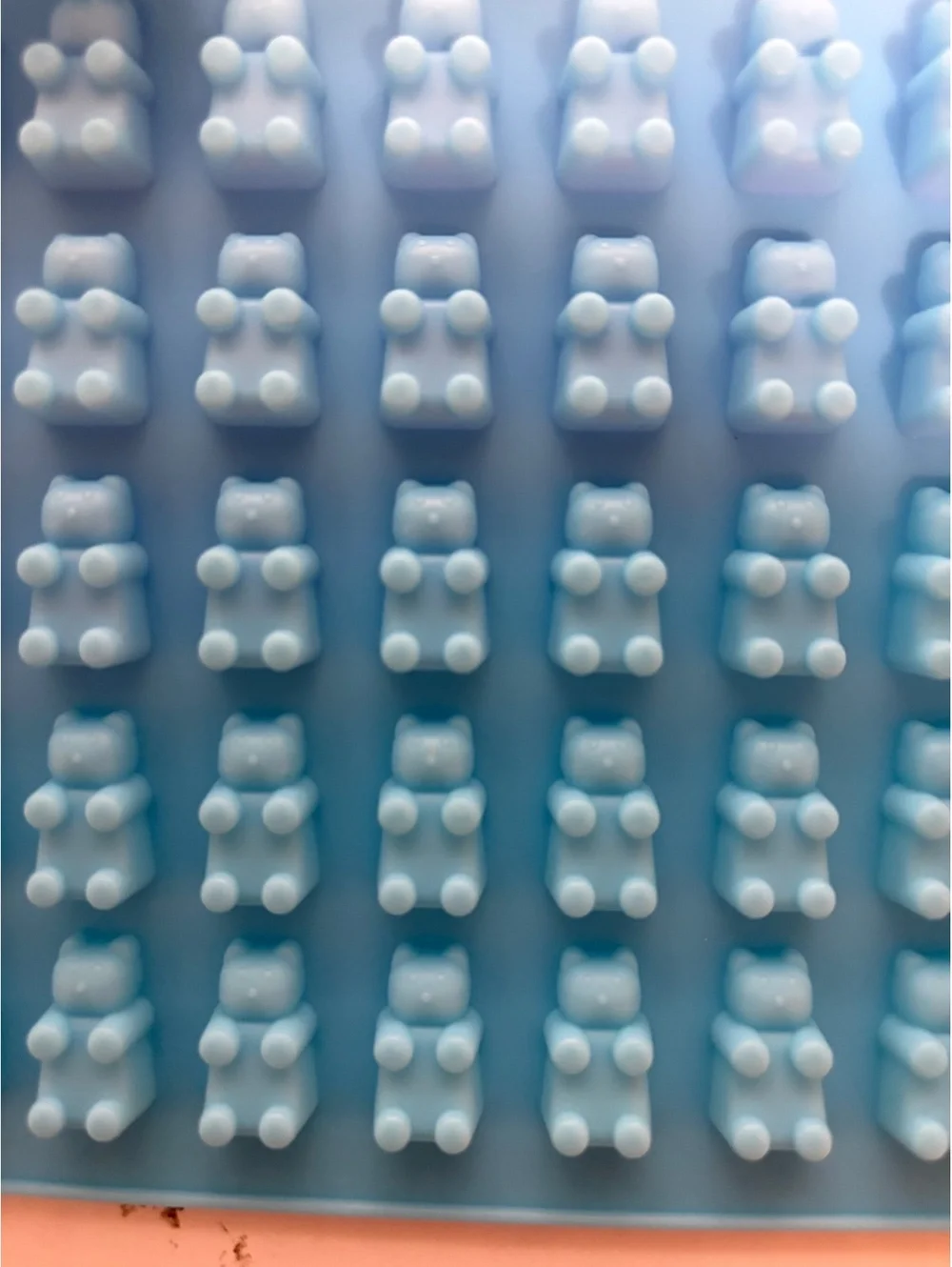 Set of 4 Silicone Gummy Bear Candy Molds with Droppers